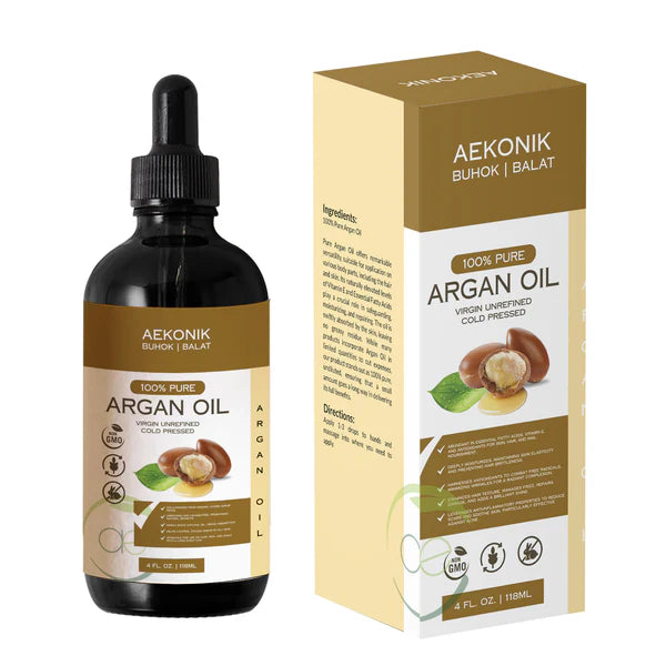AEKONIK 100% Pure Argan Oil - Virgin Unrefined Cold Pressed - 118ML
