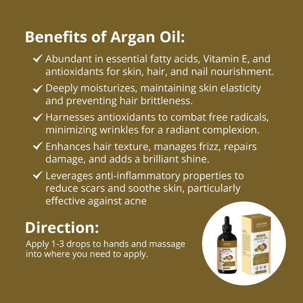 AEKONIK 100% Pure Argan Oil - Virgin Unrefined Cold Pressed - 118ML
